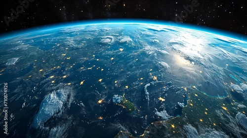 View on the earth from Space, earth globe