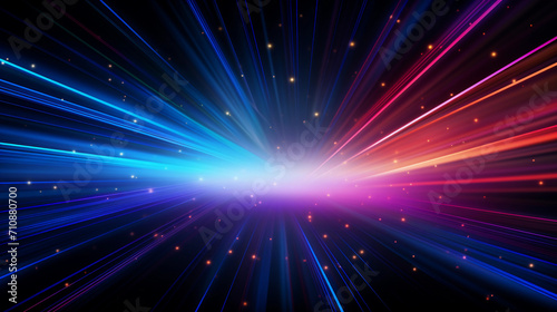 colorful glowing optical fiber geometric abstract lines poster background 