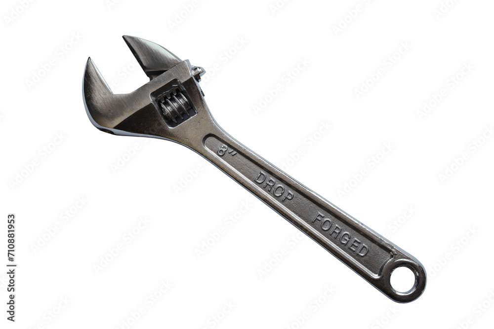 An adjustable spanner isolated on the transparent background An adjustable spanner isolated on the transparent background