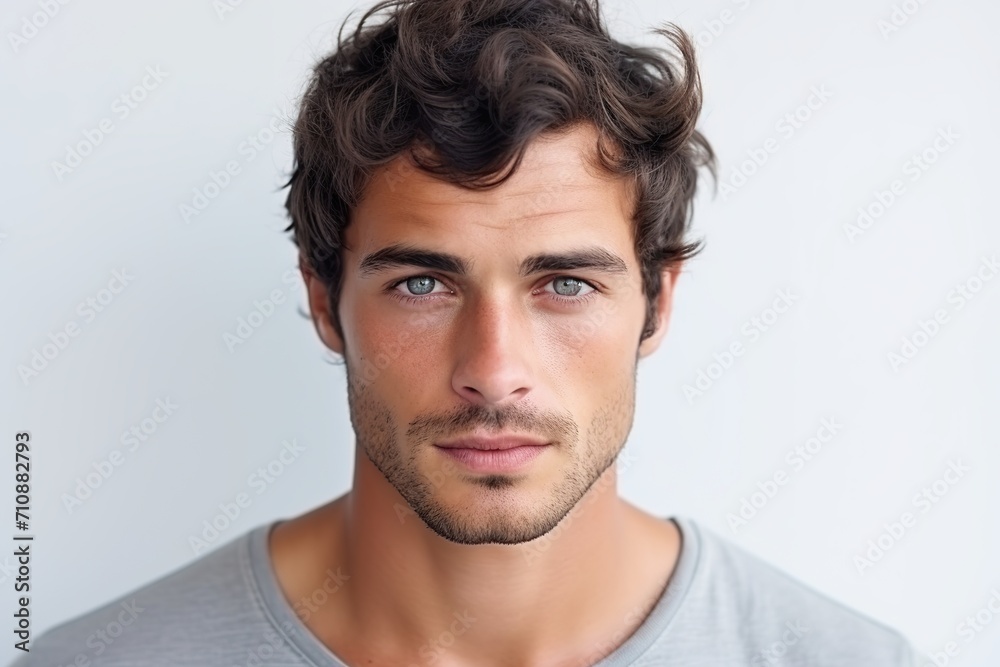 Portrait of young handsome man on white background Portrait of young handsome man on white background