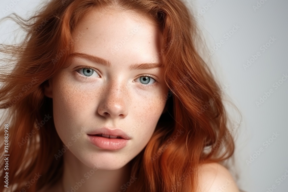 Portrait of young handsome woman on white background Portrait of young handsome woman on white background