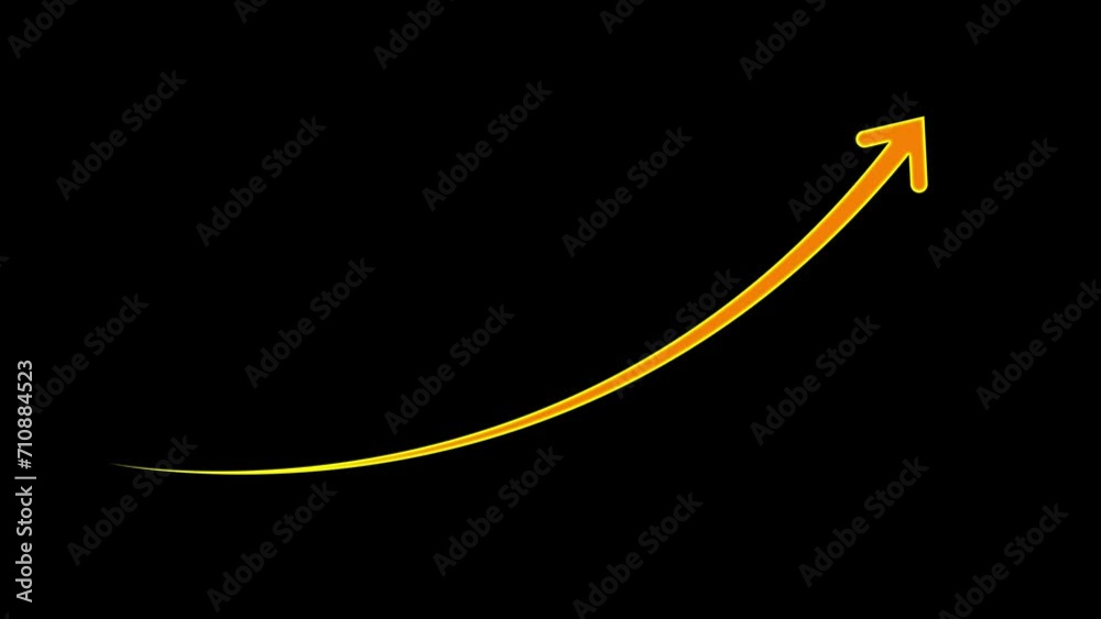 YELLOW color arrow rising transparent channel arrow animation. YELLOW color arrow rising transparent channel arrow animation.