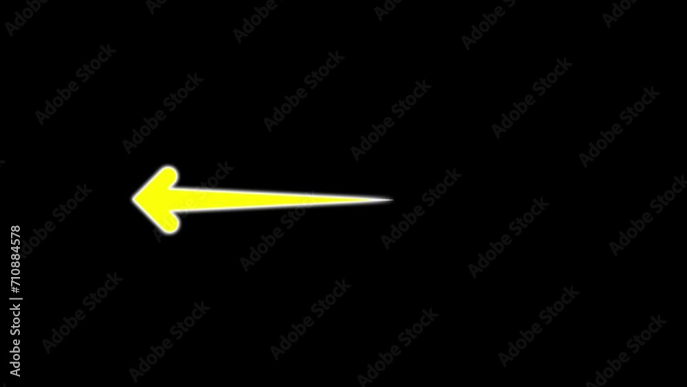 Animation of a simple black arrow extending on white background Animation of a simple black arrow extending on white background