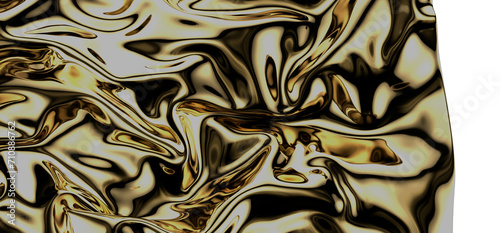 3d render of gold cloth. ir...