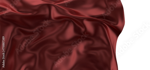 Flowing red cloth background, 3d rendering.