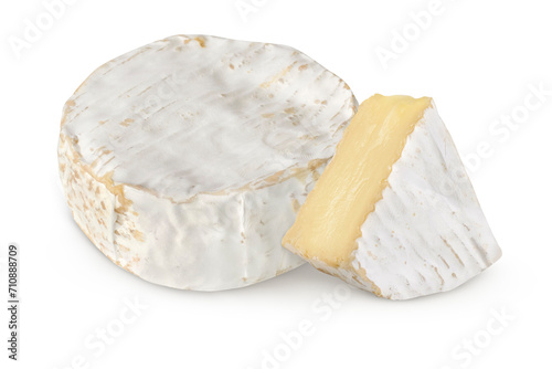 Camembert cheese isolated on white background 