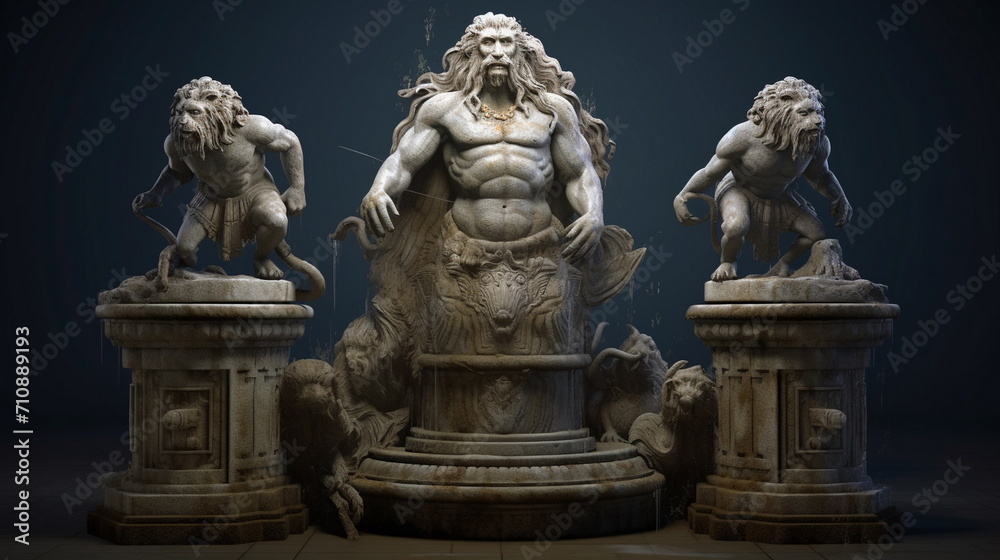 statues of ancient deities