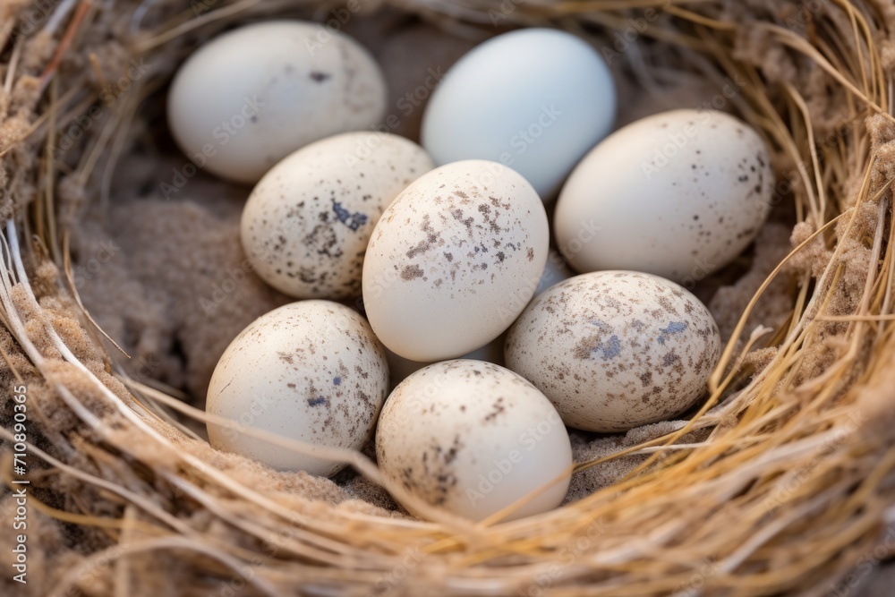 Turtle eggs close up nestled in a nest Turtle eggs close up nestled in a nest