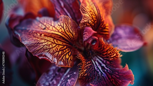 A Close-Up of a Rare Orchid Species - AI Generative