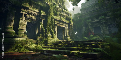 ancient temple of peru in the jungle