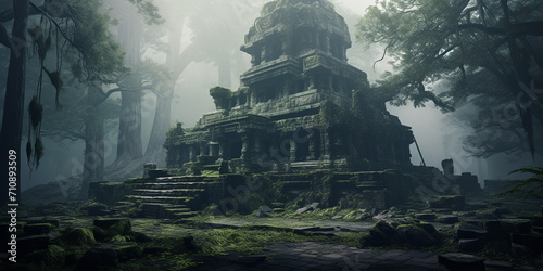 ancient mexican temple in the jungle