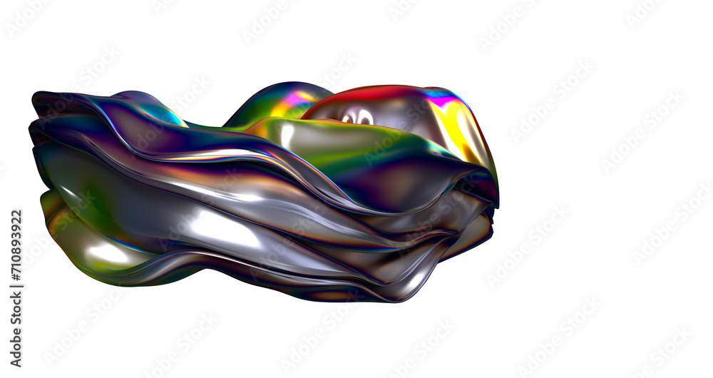 Obraz premium Chromatic Symphony: Harmonizing Colors in a 3D Background