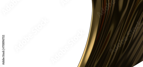 Glamourous Ripples: Abstract 3D Gold Cloth Illustration with Mesmerizing Waves