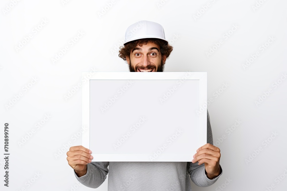 men holding blank board men holding blank board