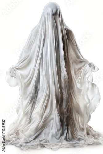 Ghost figure covered with white cloth