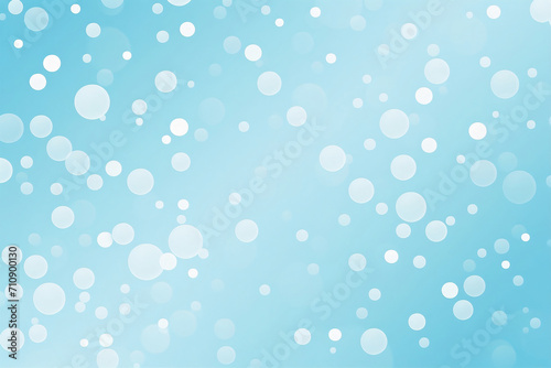 Abstract background with white bubbles on a soft pastel blue background.