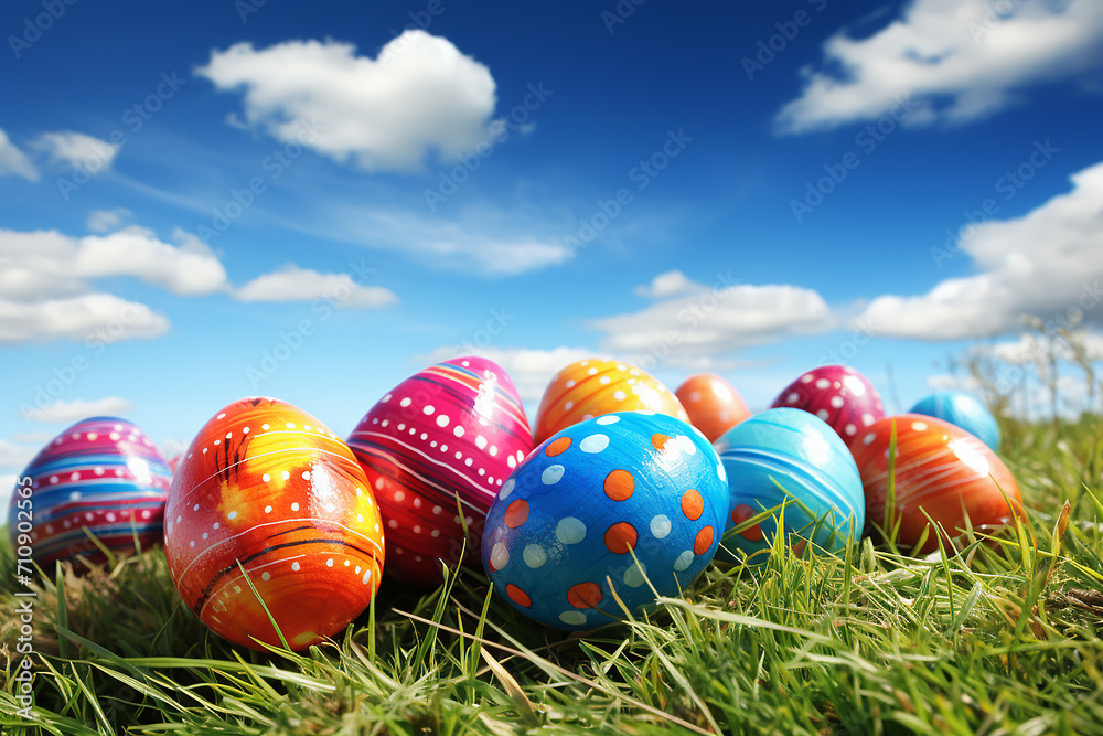 Fototapeta premium Bright Colored Easter Eggs