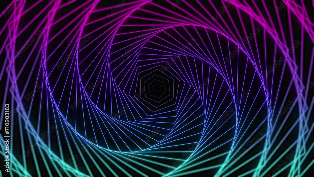 looping abstract neon dynamic geometric background 4K animation in sci-fi style looping abstract neon dynamic geometric background 4K animation in sci-fi style