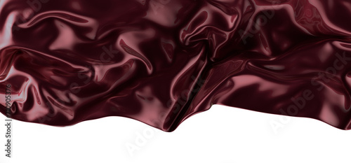 Smooth and shiny red cloth 3D