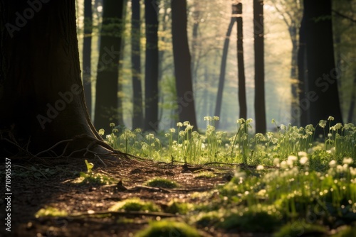 Spring forest, wallpaper background © Radmila Merkulova