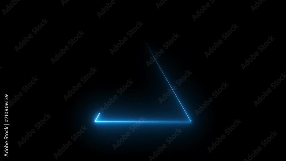 Blue Neon light frame animation in retro style. Seamless looping background 4k video footage Blue Neon light frame animation in retro style. Seamless looping background 4k video footage