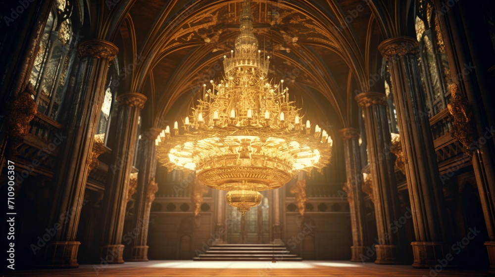 Obraz premium antique chandelier in the palace