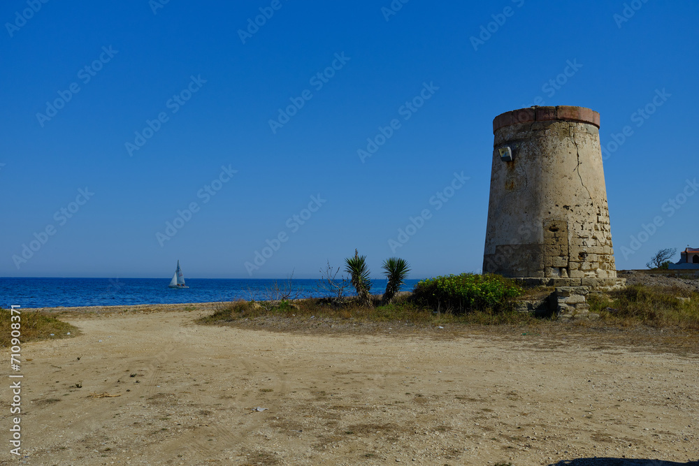 Torre sul mare Sicilia Italia 