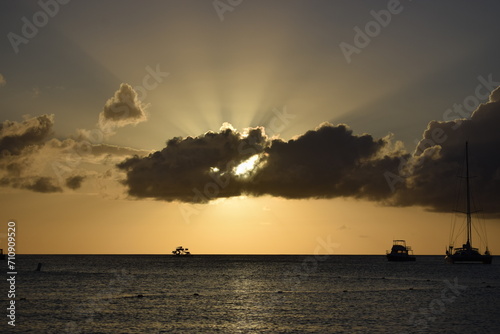 sunset on the sea