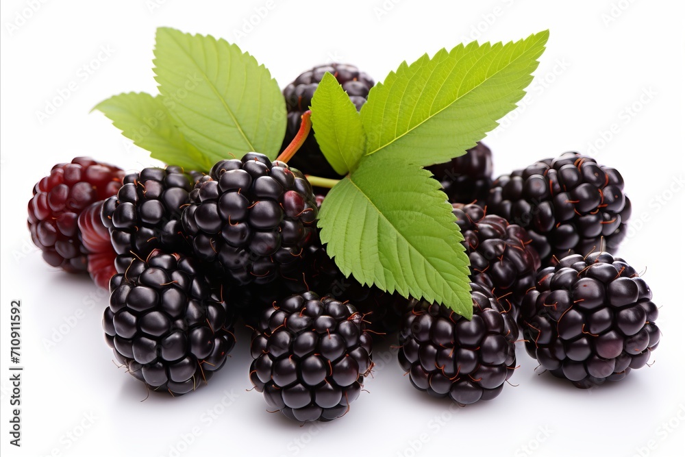 Juicy boysenberry on white background high quality fruit image showcasing freshness Juicy boysenberry on white background high quality fruit image showcasing freshness