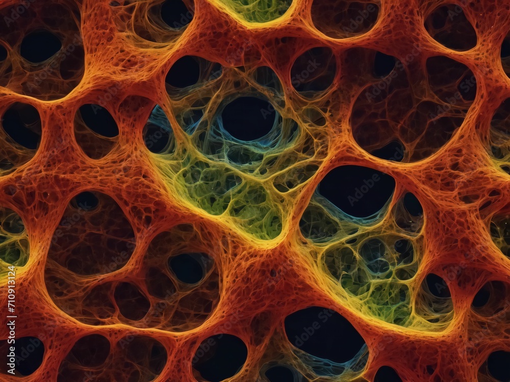A beautifully intricate structure revealed through confocal microscopy.Generative Ai A beautifully intricate structure revealed through confocal microscopy.Generative Ai