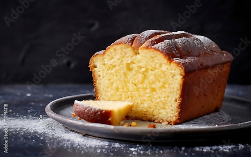 Capture the essence of Pound Cake in a mouthwatering food photography shot