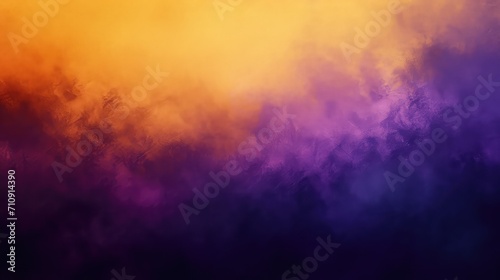 Abstract gradient art style from purple to yellow, contemplative night sky in space.