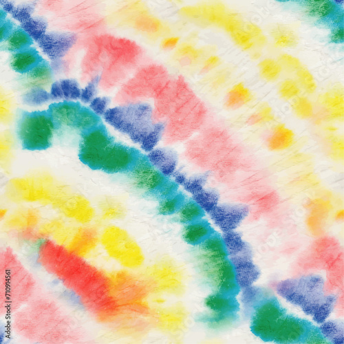 Tie Dye Vector Paint. Stripy Tie Dye Background. Abstract Dyed Batik. Pastel Vector Pattern. Rainbow Tie Dye. Stripe Fabric Print. Rainbow Stripy Paint. Dirty Watercolor Paint. White Vector Texture.