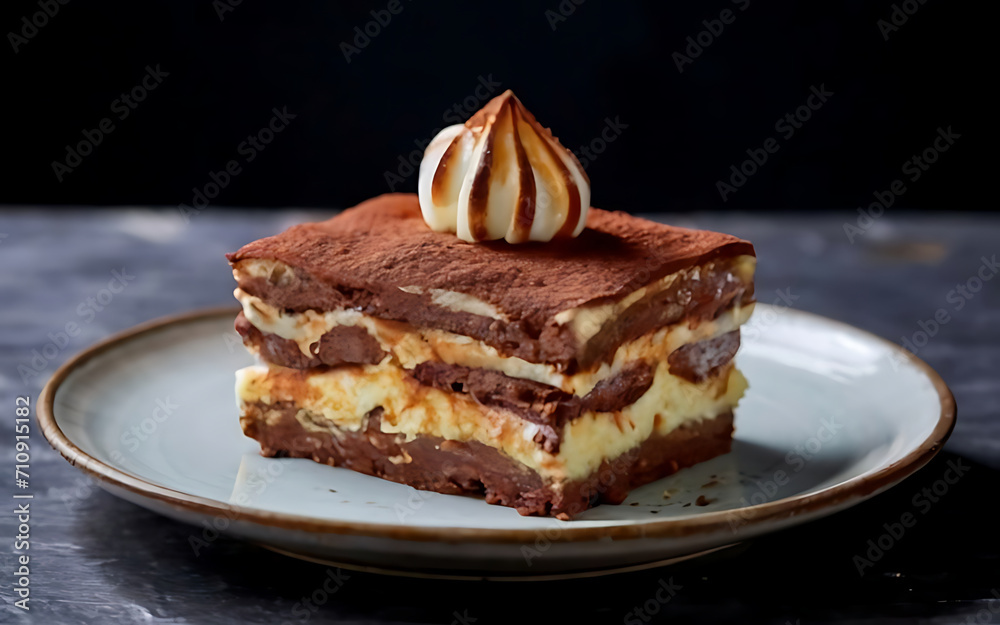 Capture the essence of Tiramisu in a mouthwatering food photography shot Capture the essence of Tiramisu in a mouthwatering food photography shot