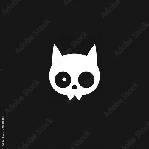 Laconic logo with a skull