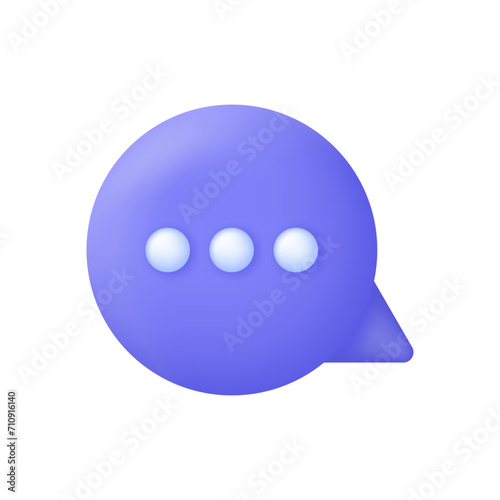 3D Comment icon. Chat, conversation, talk, chatting, comment, communication icon