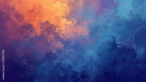 Abstract gradient art style from purple to yellow  contemplative night sky in space.