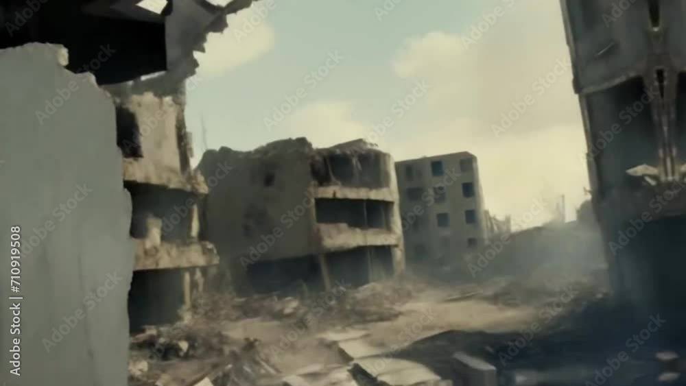 Destroyed building war situation Destroyed building war situation