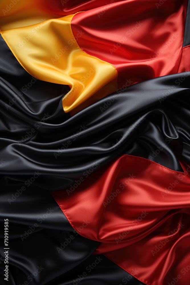 Black red and yellow silk fabric Black red and yellow silk fabric