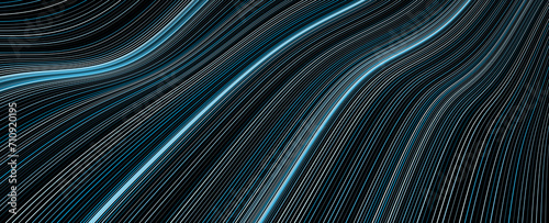 Abstract glowing wavy lines pattern illustration background.