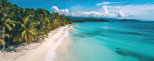 Tropical white sand beach w...