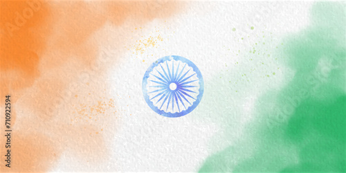 Indian tricolor flag textur and backgound web banner design. Vector illustration.