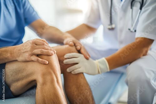 Wallpaper Mural Physiotherapy doctor, senior patient and leg surgery, physical therapy  Torontodigital.ca