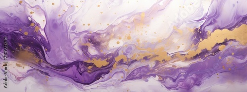 luxury suminagashi backdrop. marble liquid alcohol ink gold and violet purple