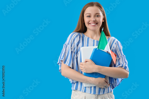 Young female student with f...