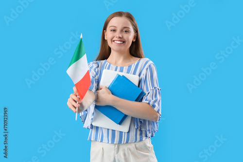 Young female student with f...