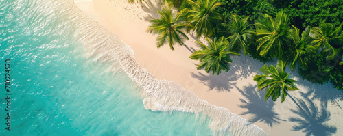 Tropical white sand beach w...
