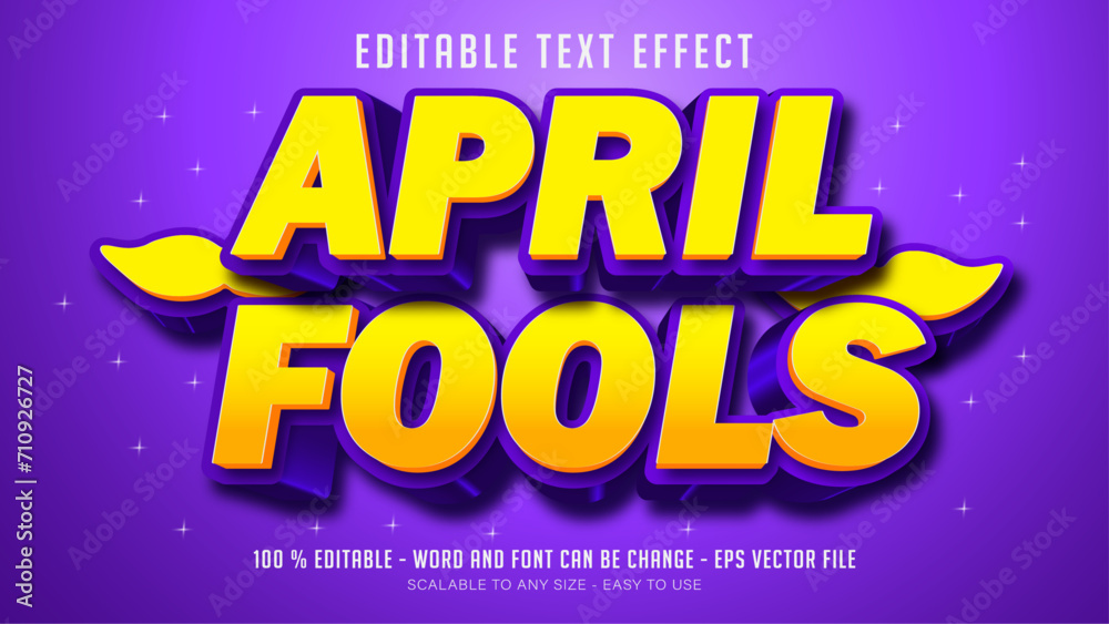 april fools editable text effect