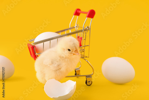 Shopping cart with cute lit...