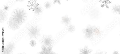 Flurry of Snowflakes  Radiant 3D Illustration Showcasing Falling Festive Snow Crystals